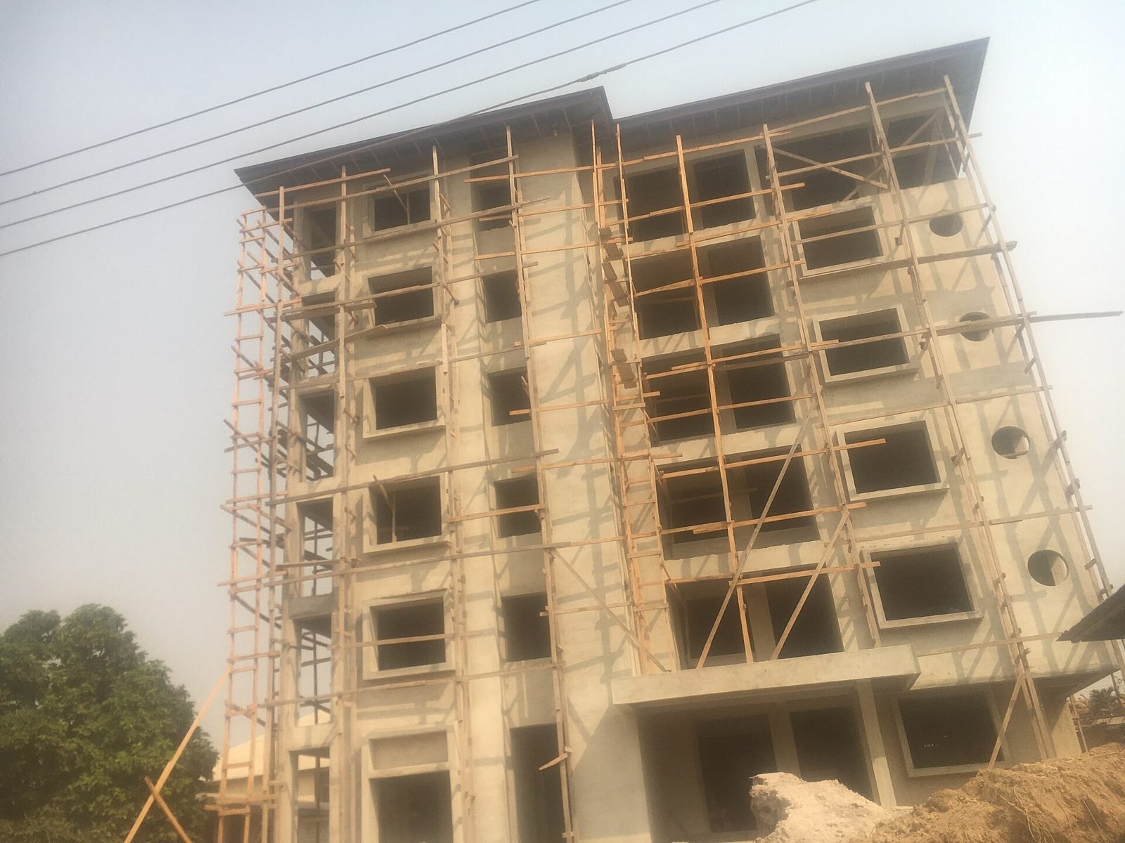Residential tower under construction in Kumasi